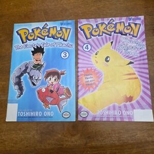Pokemon The Electric Tale of Pikachu 3 and Pikachu Shocks Back 4 Viz Comics Lot
